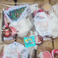 Candy cane Santa  Stocking filling school Christmas Santa Ginger breadman bell tree stocking plasters packs Plaster painting gifts snowman kids return bag howm decor ornaments