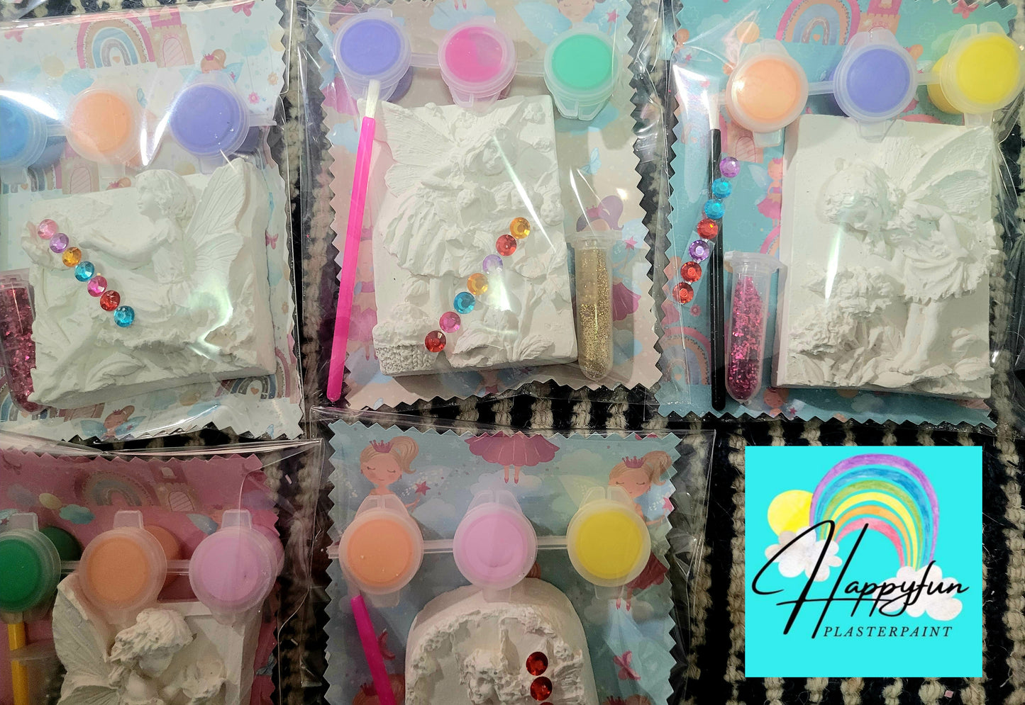 Plaster painting kits girl  Fairy princess garden flower Plaster painting Pary favour birthday gifts  kids art craft