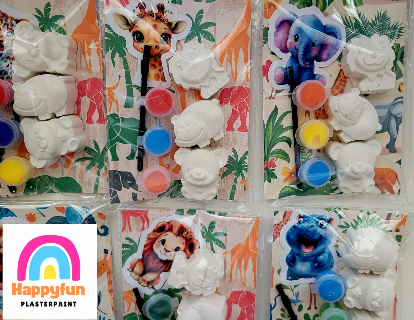 Plaster painitng Lion bear Hippo forest MINI Jungle animals Plaster Painting party favour