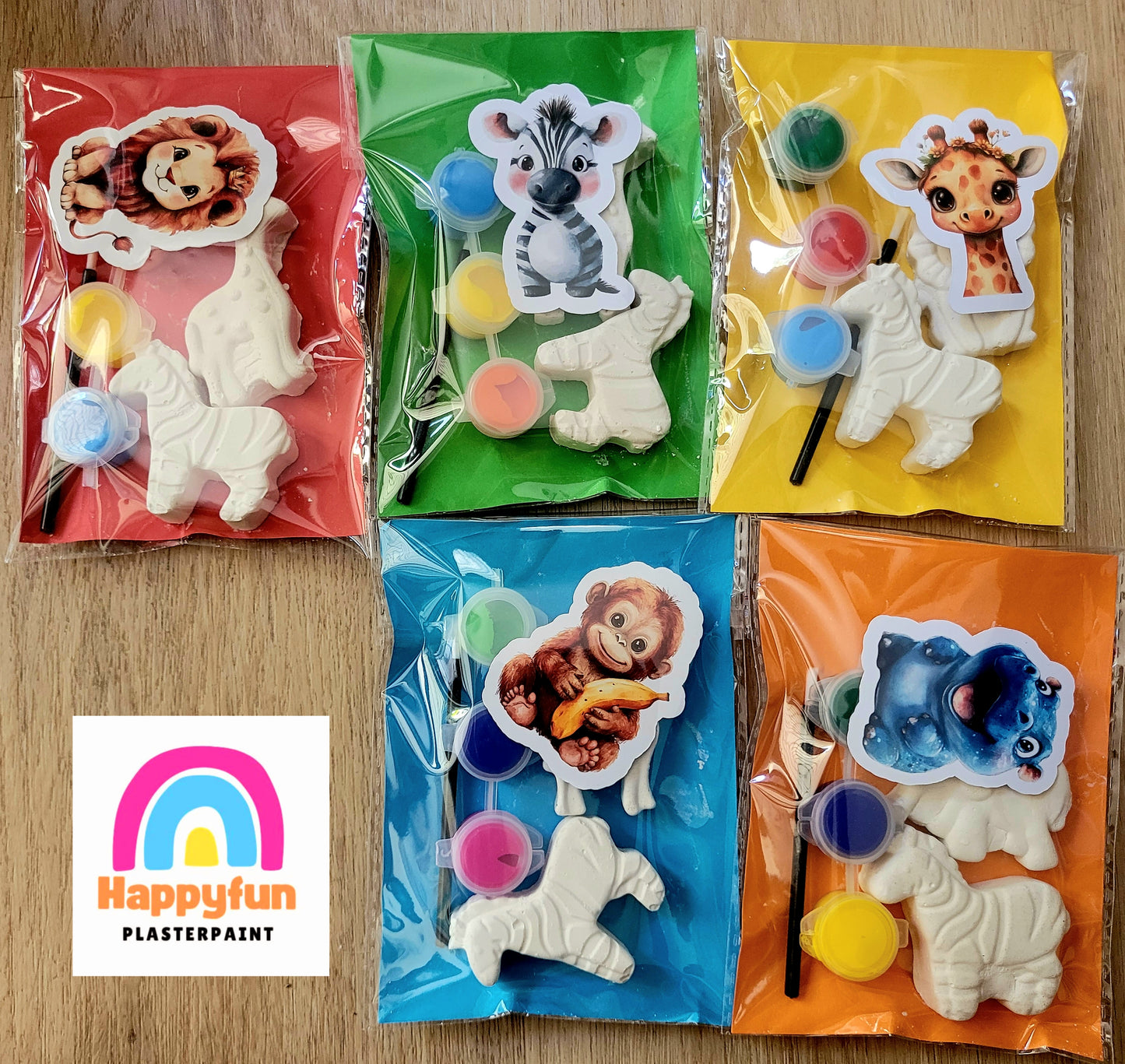 Forest Jungle animals Plaster Painting party favours
