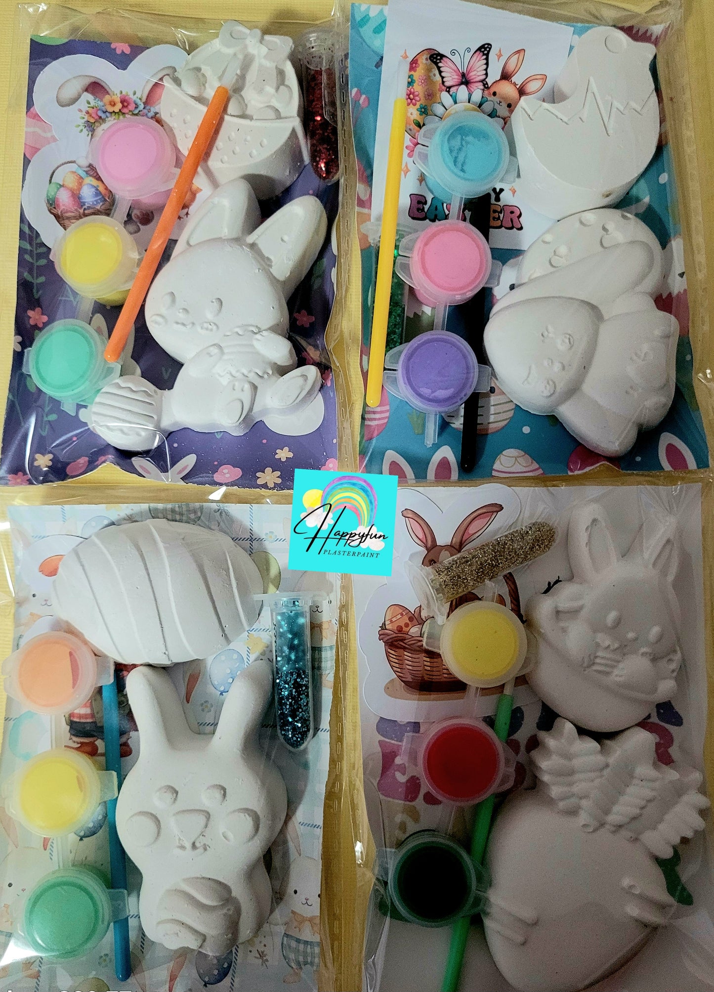 Easter day rabbit bunny  Plaster Painting Party favour favor  egg treat bag favors