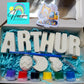 Easter Rabbit Eggwith name Paint your own letter name plaster painting birthday gifts box