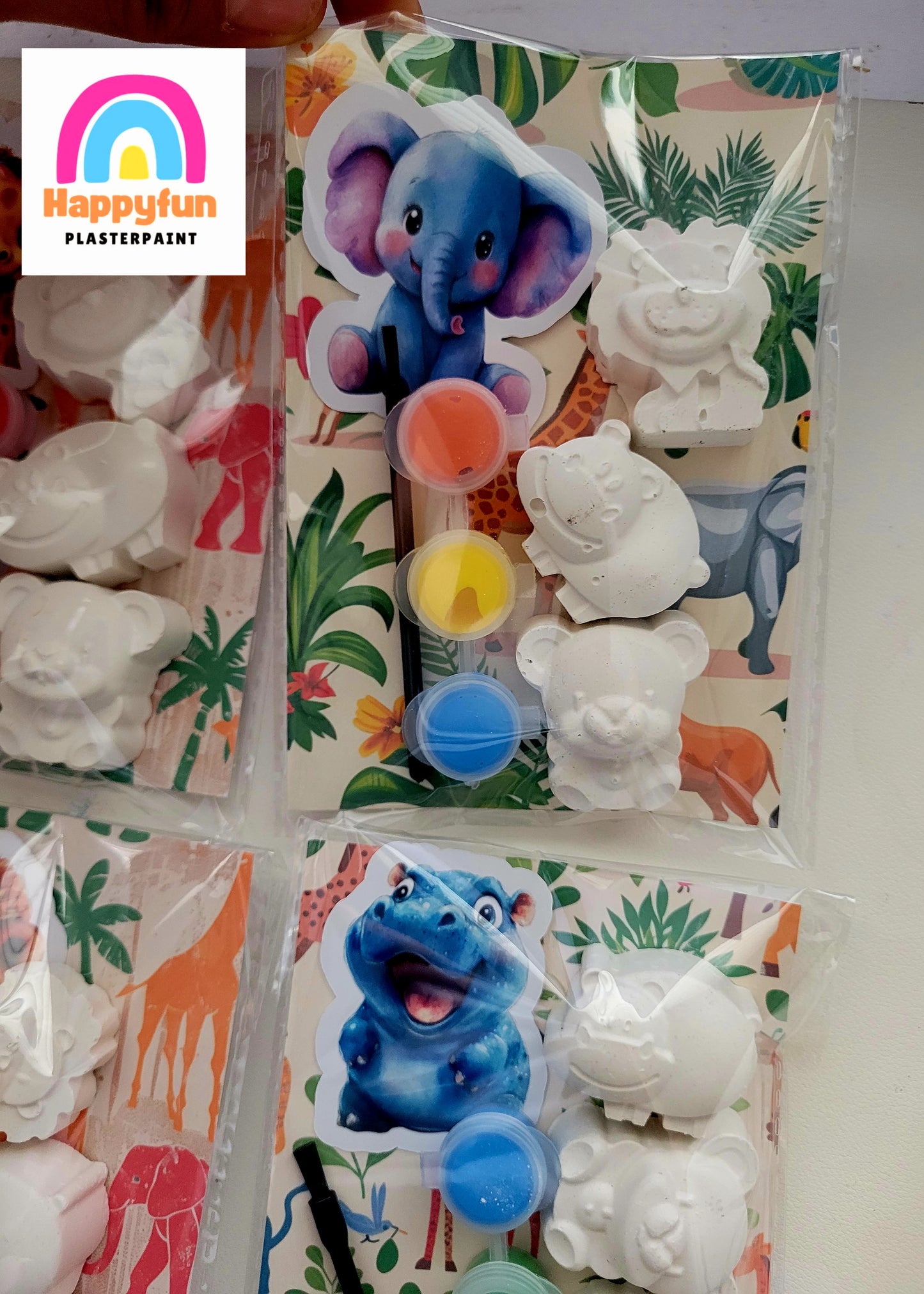 Plaster painitng Lion bear Hippo forest MINI Jungle animals Plaster Painting party favour