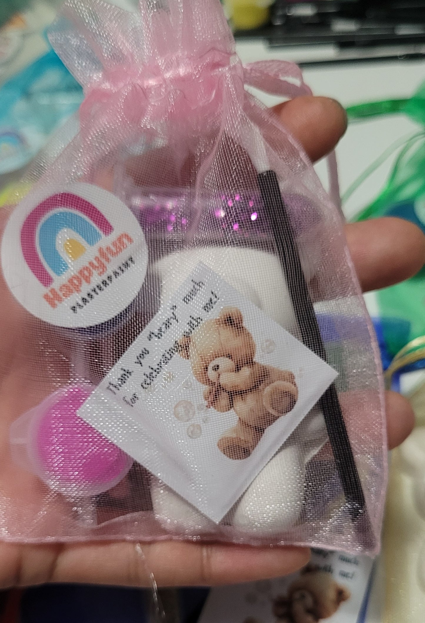 Mini Teddy bear  animals Plaster Painting party favours gifts birthday filling bag