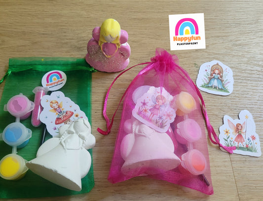 3D fairy princess Plaster ready to paint your own kits girl Fairy princess garden flower Plaster painting Pary favour birthday gifts  kids art craft