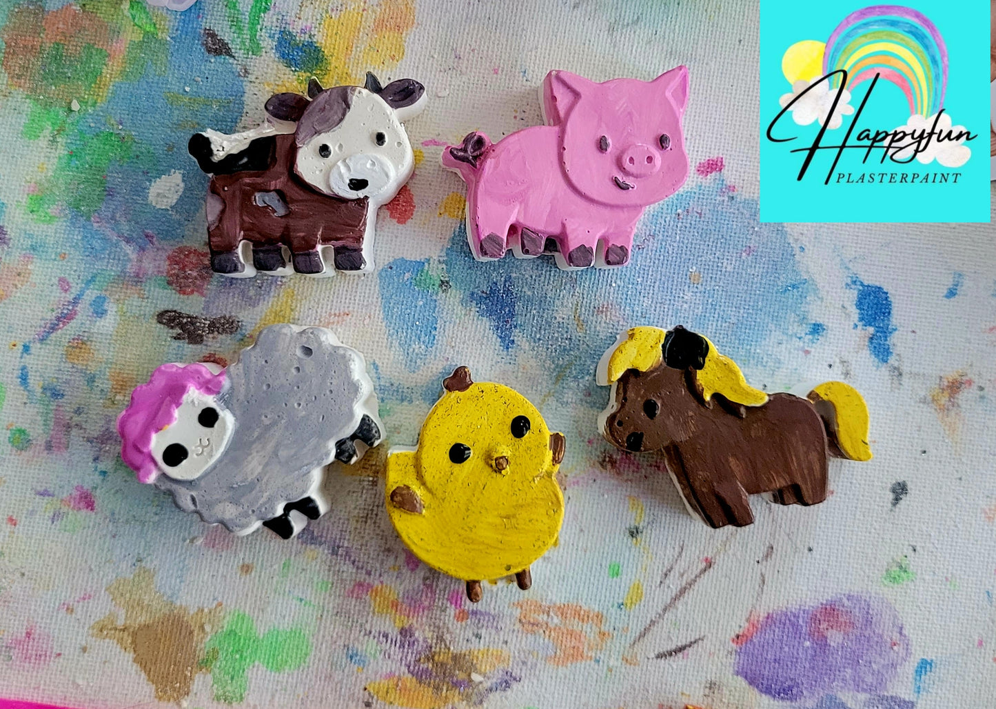 Mini size Farm Animal Plaster Painting for kids party favours treat bag school gifts birthday party favors