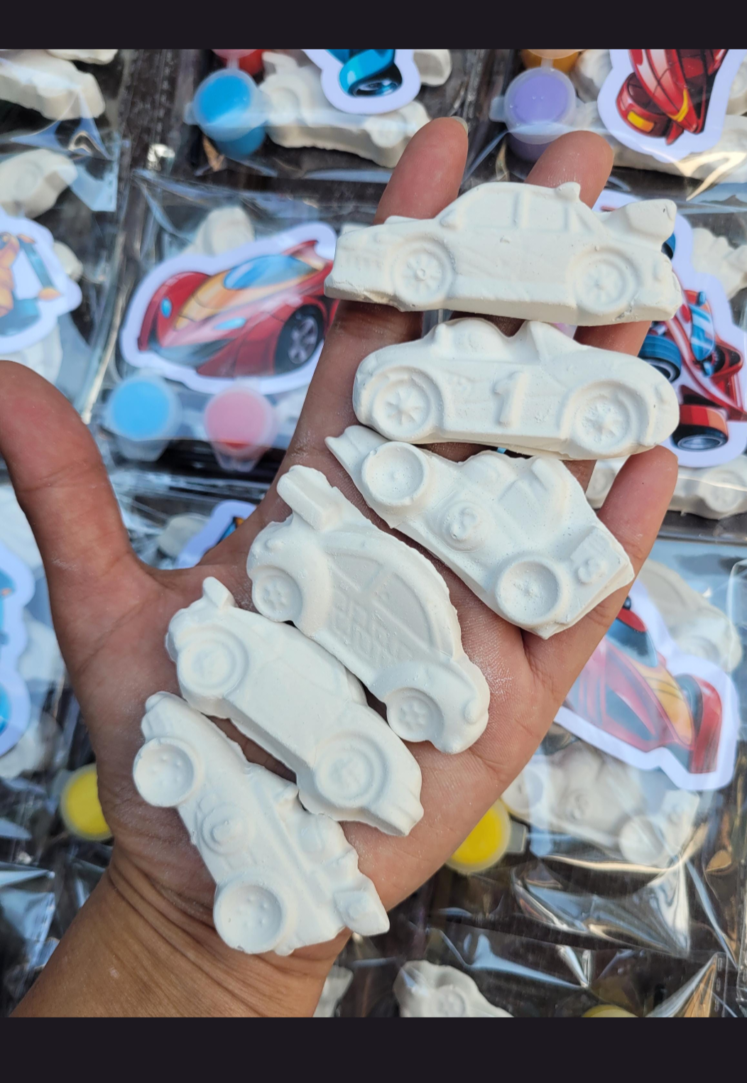Racing car boy vehicle plaster Painting party favour favors Birthday kods