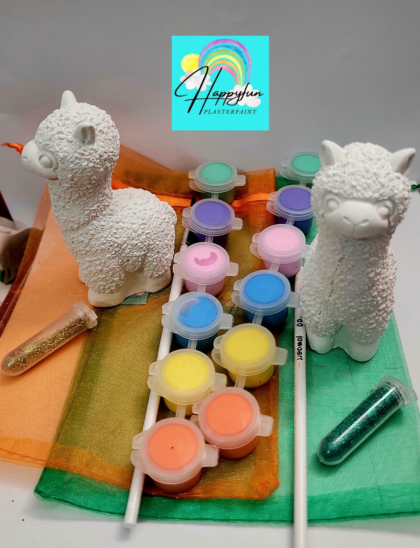 Llama animal 4D  Plaster Painting Party favour favor for kids   egg treat bag favors