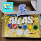 Easter Rabbit Eggwith name Paint your own letter name plaster painting birthday gifts box