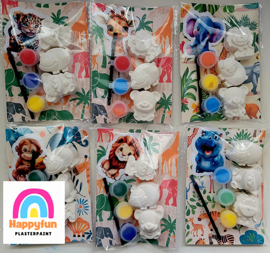 Plaster painitng Lion bear Hippo forest MINI Jungle animals Plaster Painting party favour