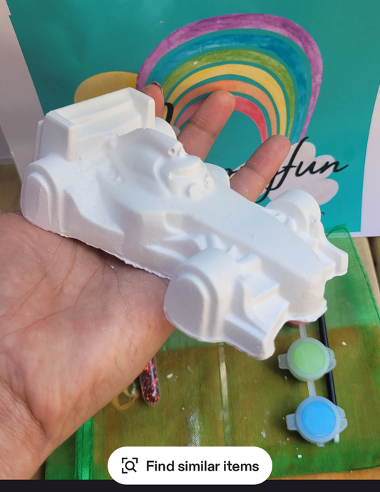 3D racing Formula 1 car vehicles Plaster Painting party Favour  kids