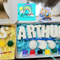 Easter Rabbit Eggwith name Paint your own letter name plaster painting birthday gifts box
