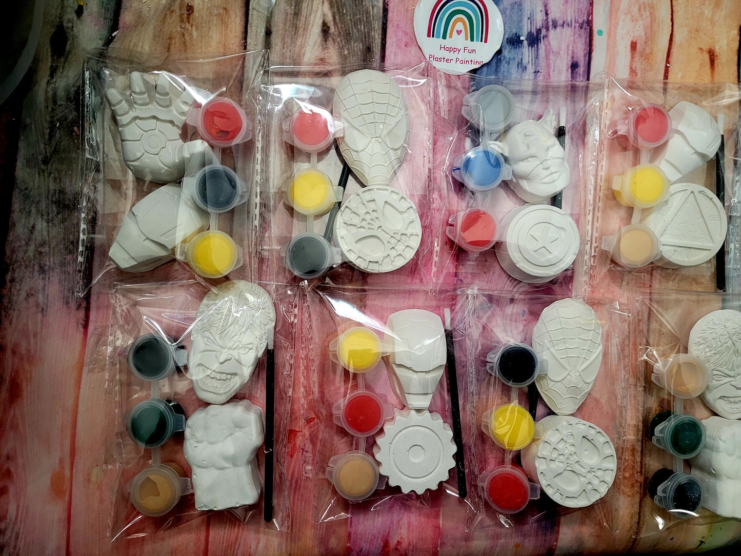 Plaster painting party favours  characters for boy birthday gifts return filling