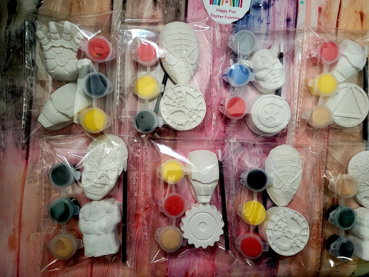 Plaster painting party favours  characters for boy birthday gifts return filling