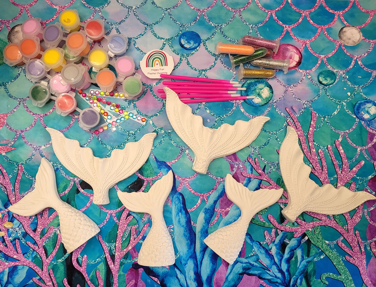 Mermaid tail Plaster Painting Party favor