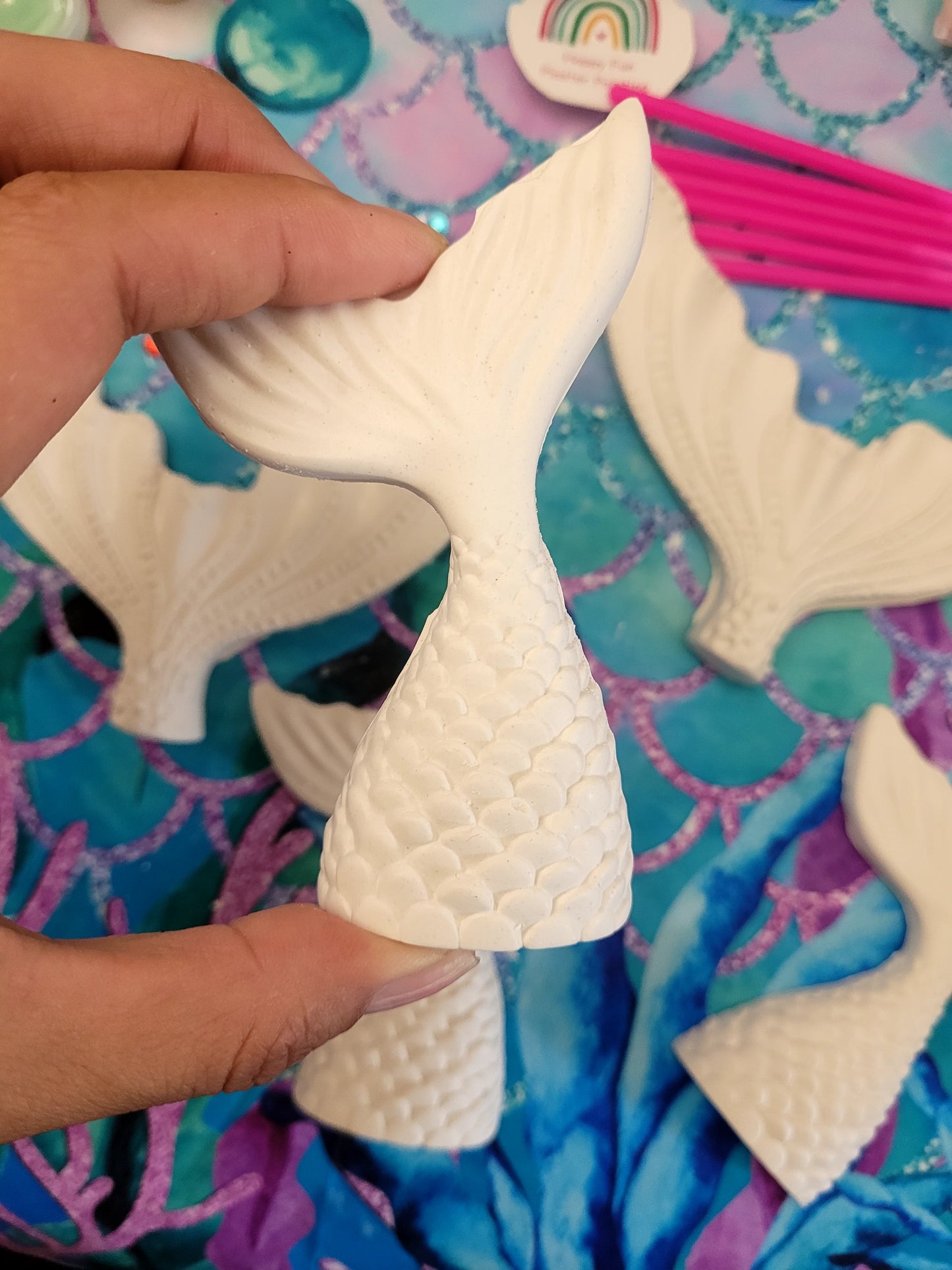 Mermaid tail Plaster Painting Party favor