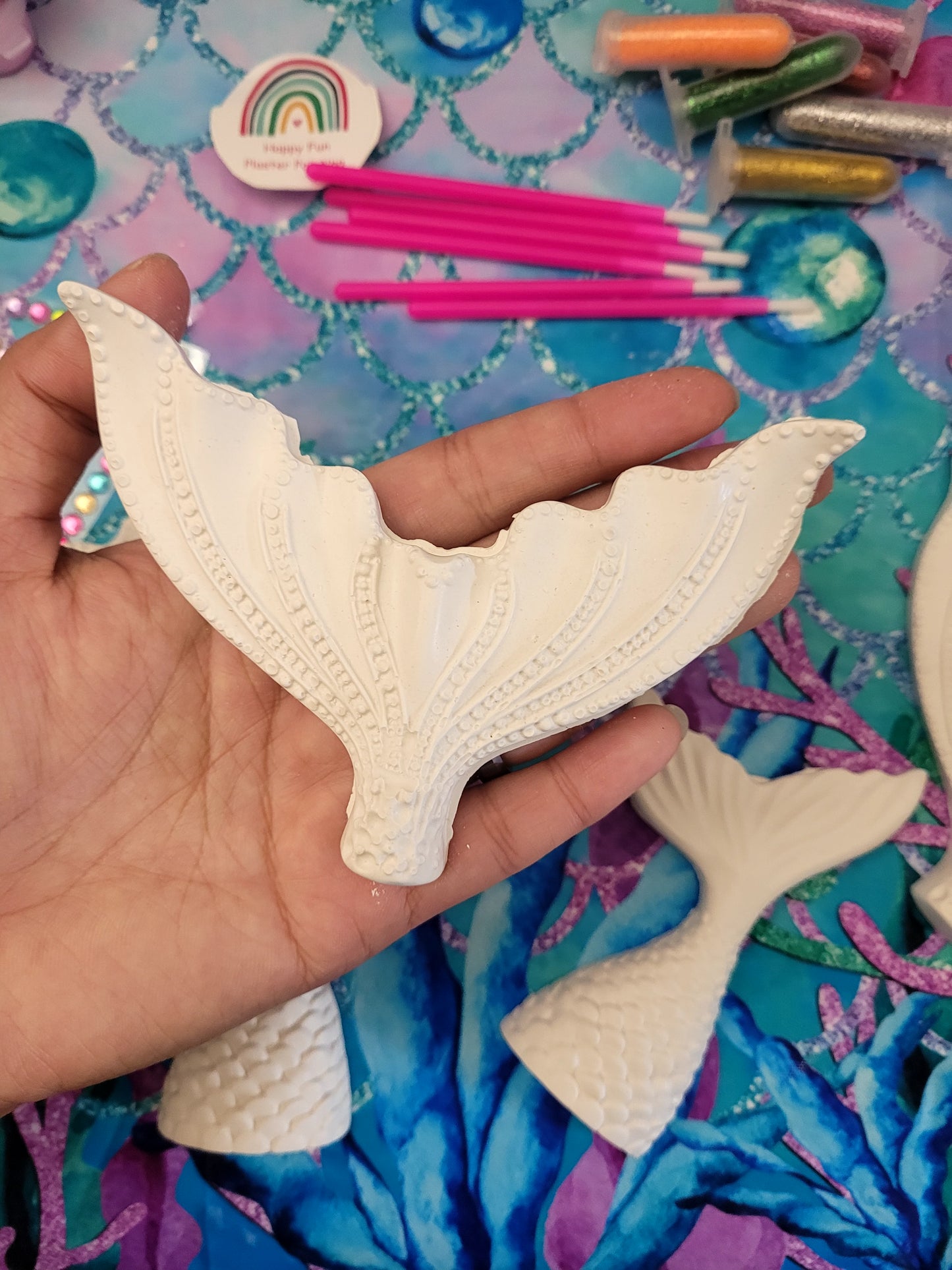 Mermaid tail Plaster Painting Party favor