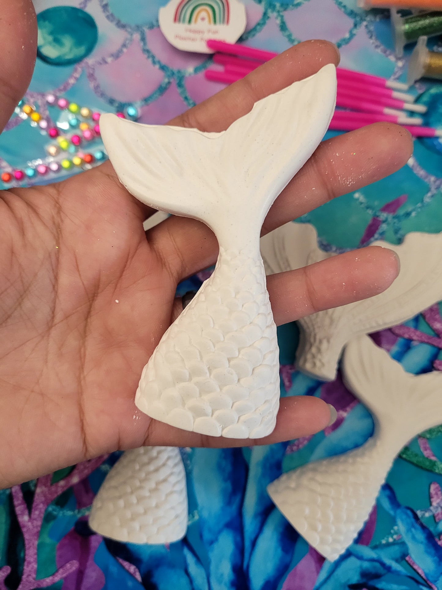 Mermaid tail Plaster Painting Party favor