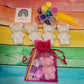Mini Teddy bear  animals Plaster Painting party favours gifts birthday filling bag