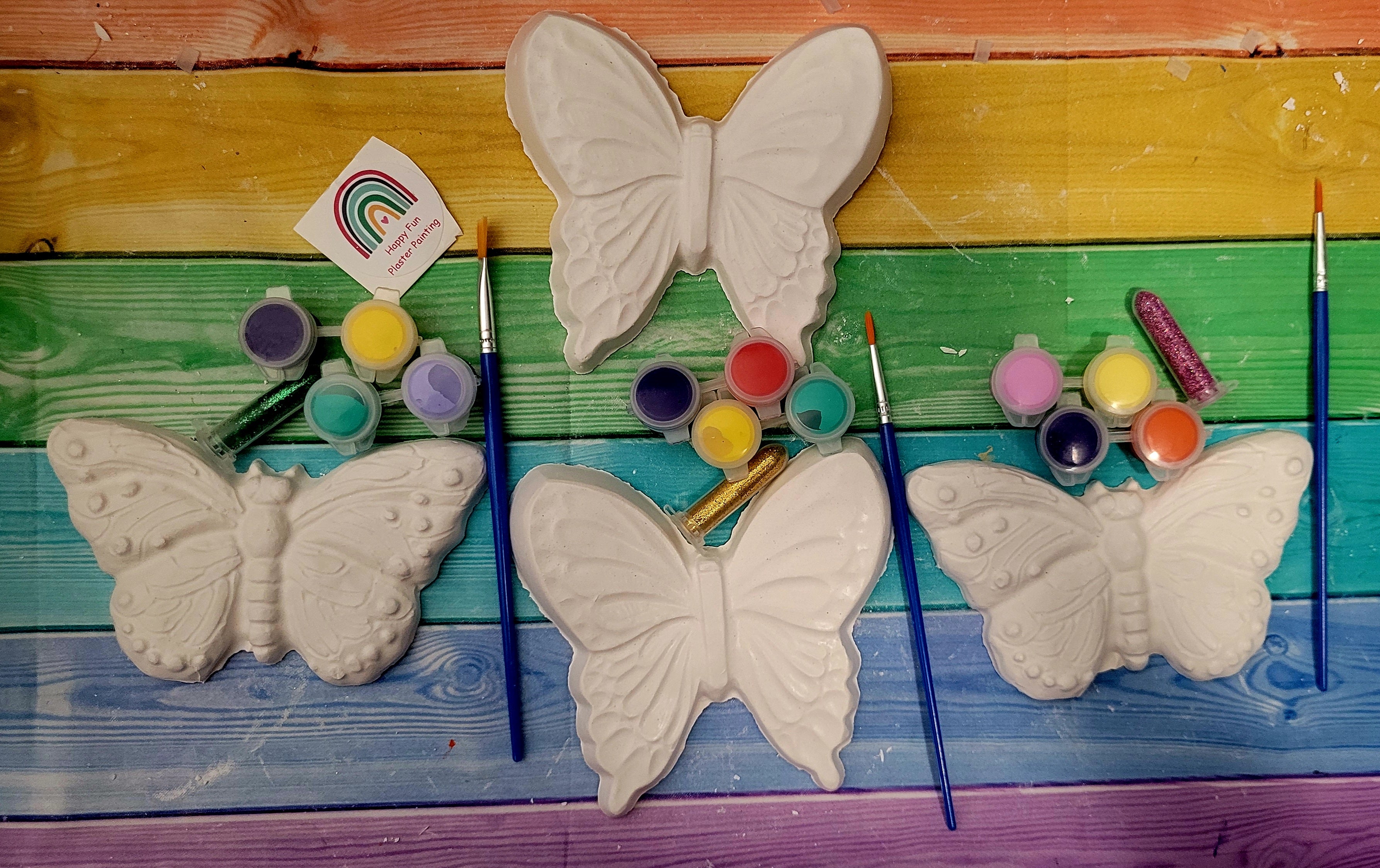 Plaster Party Butterfly animal plaster Painting for girl party favour ...