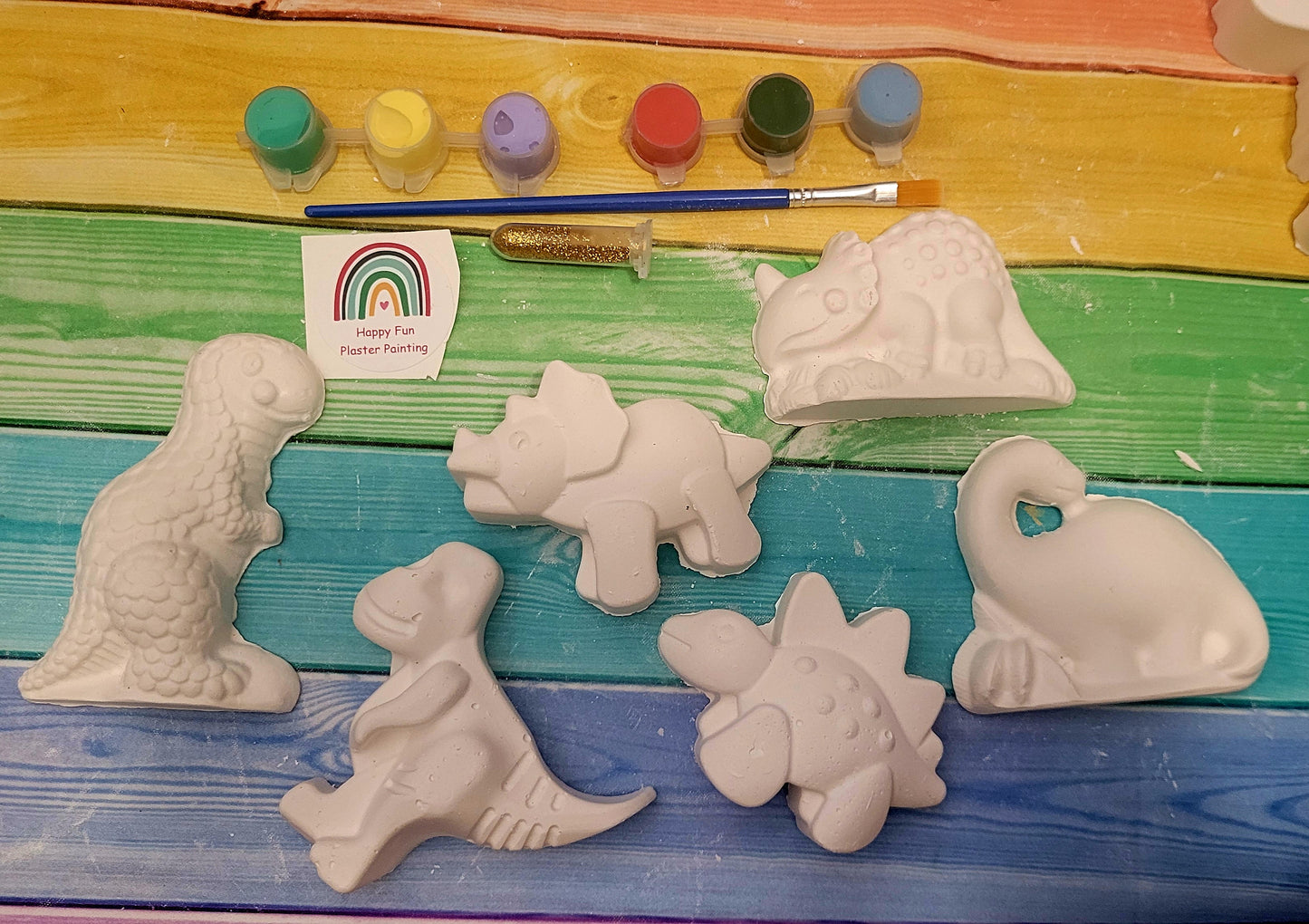 GIFTS PACK for birthday kids school holiday Dinosaurs plaster  Painting