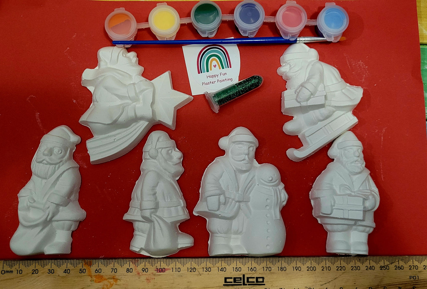 Christmas Santa Plasters GIFTS SET  Plaster painting