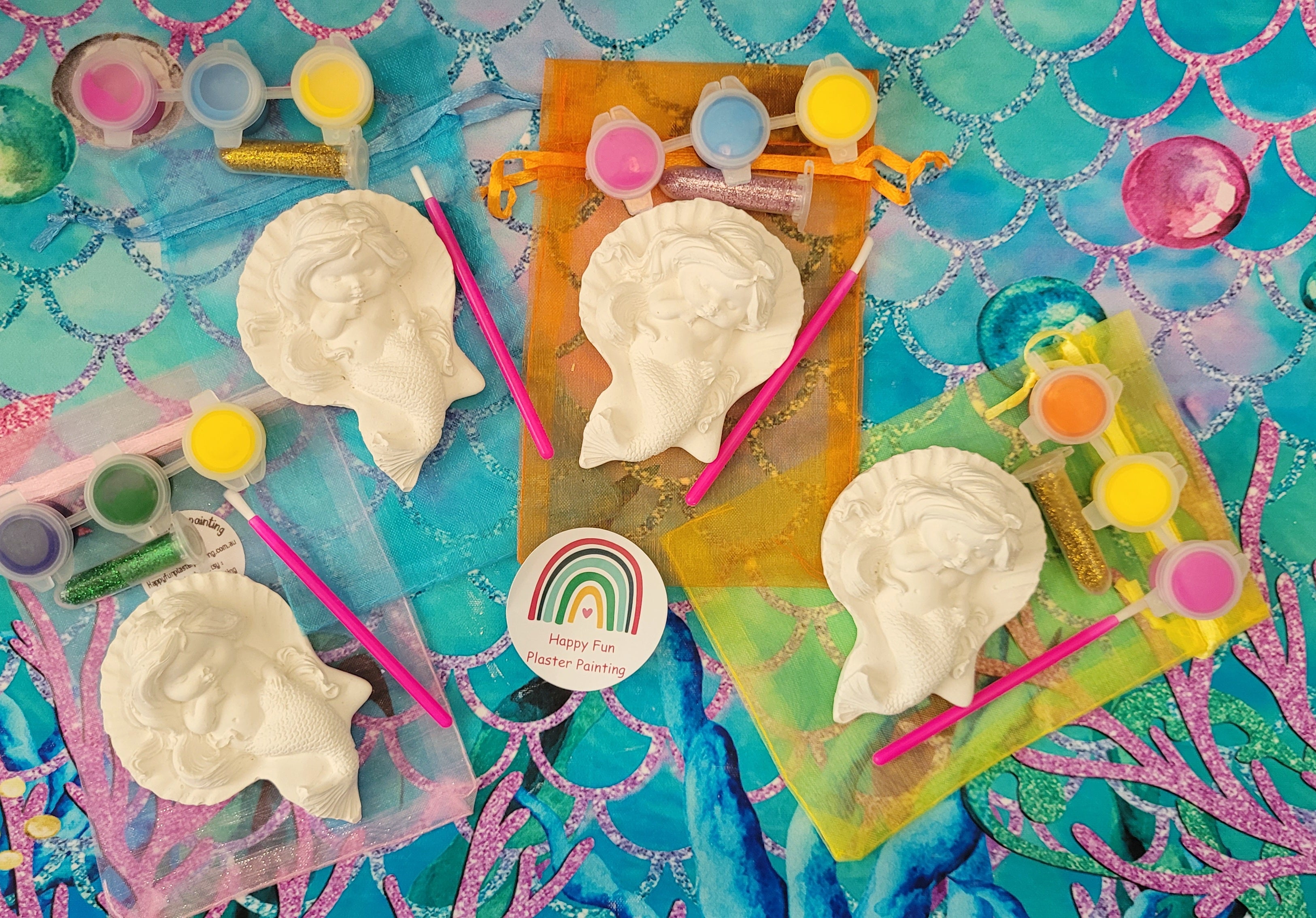 Plaster Party 3D Sleeping Mermaid plaster painting party favours – Happyfunplasterpaint