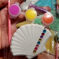 Mermaid tails shell sea animals  Plaster Painting Party favor