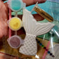 Mermaid tails shell sea animals  Plaster Painting Party favor