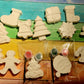 Stocking filling school Christmas Santa Ginger breadman bell tree stocking plasters packs Plaster painting gifts snowman kids return bag howm decor ornaments