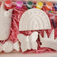 Plaster painting for party gift set birthday present gifts butterfly crown candy rainbow