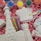 Girl gift pack castle crown horse   Plaster Painting rainbow birthday girl present gift set