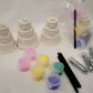 Wedding cake plaster Painting for girl party favours