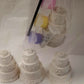 Wedding cake plaster Painting for girl party favours