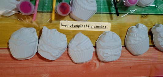 Cup cake food Plaster Painting Party favour