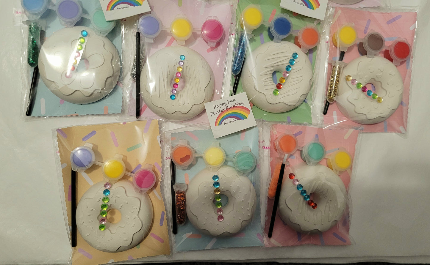 Donuts  food cake food  Plaster Painting party favours favors birthday gifts