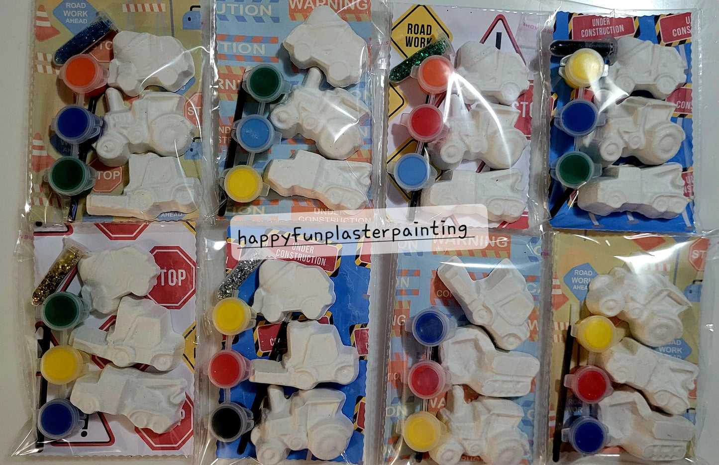 Constructuon theme car truck  vehicles Plaster Painting party favours favors birthday gifts