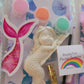 Mermaid girl mermaid  tail Plaster Painting Party favour favor