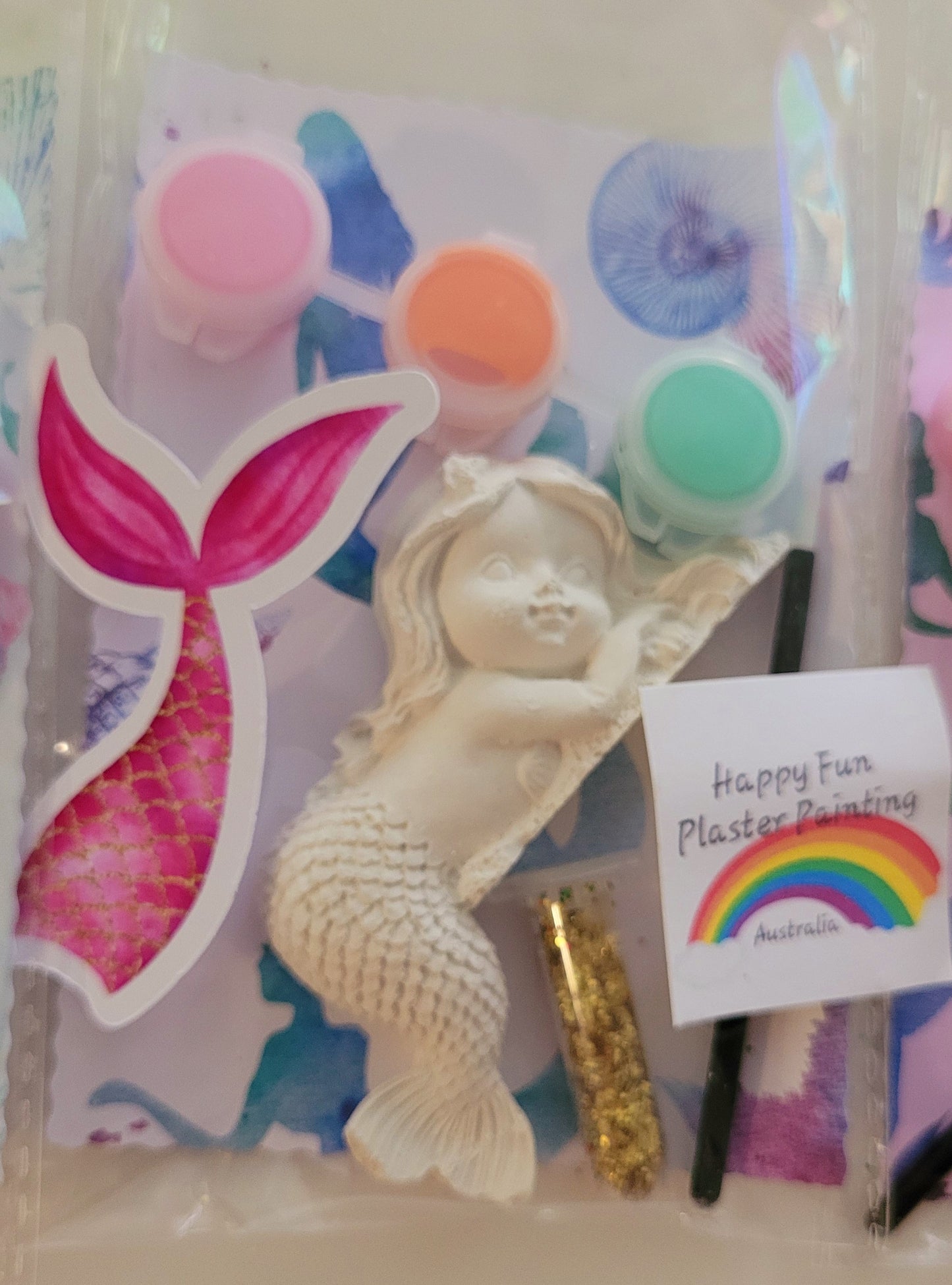 Mermaid girl mermaid  tail Plaster Painting Party favour favor