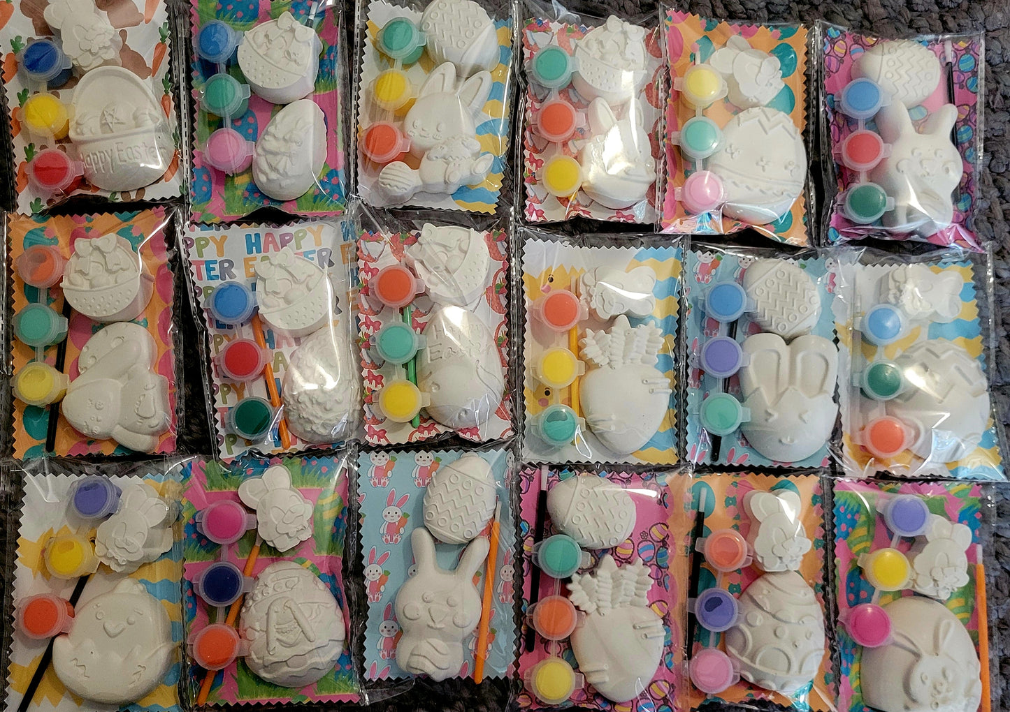 Easter day rabbit bunny  Plaster Painting Party favour favor  egg treat bag favors