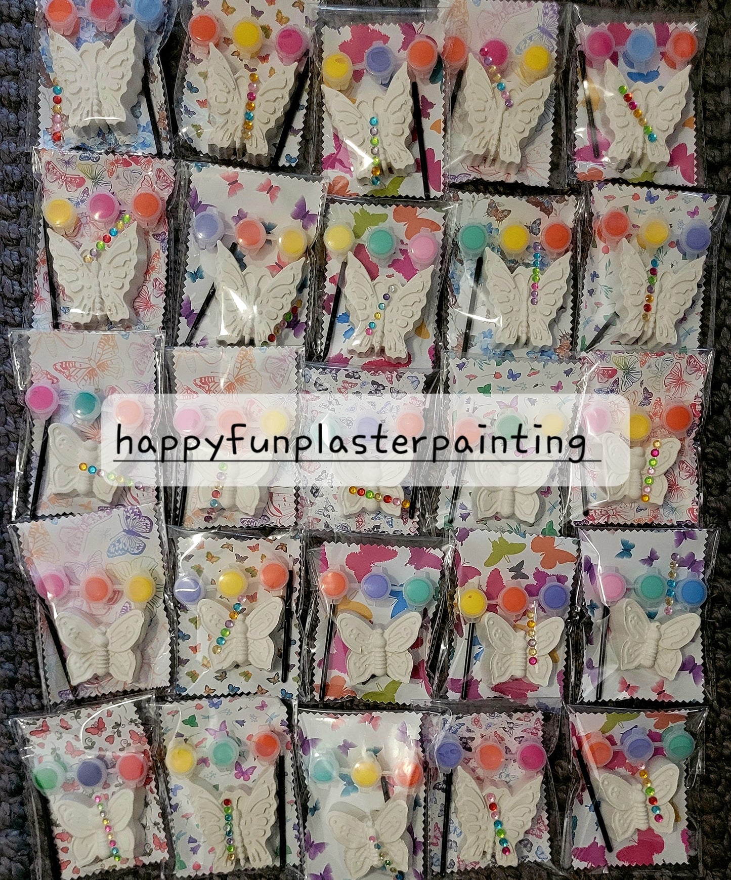 Butterfly for kids party birthday animal Animal plaster Painting for girl party favours