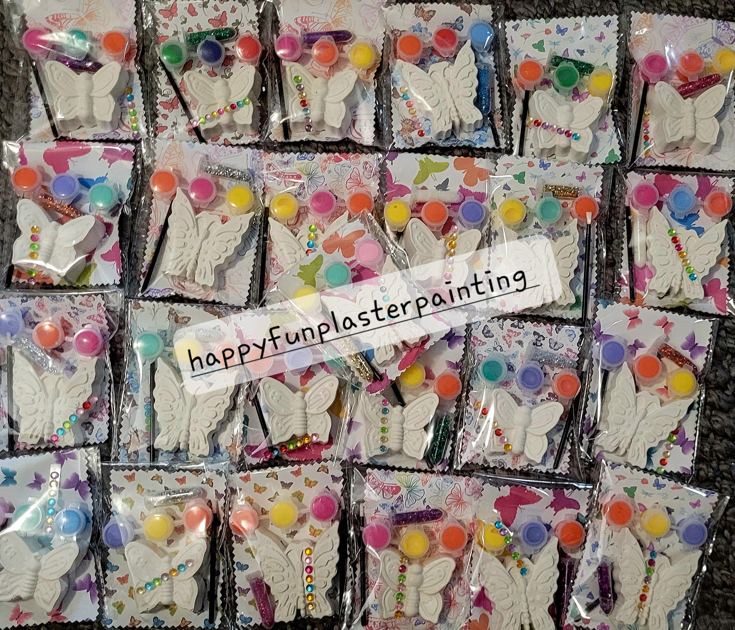 Butterfly for kids party birthday animal Animal plaster Painting for girl party favours