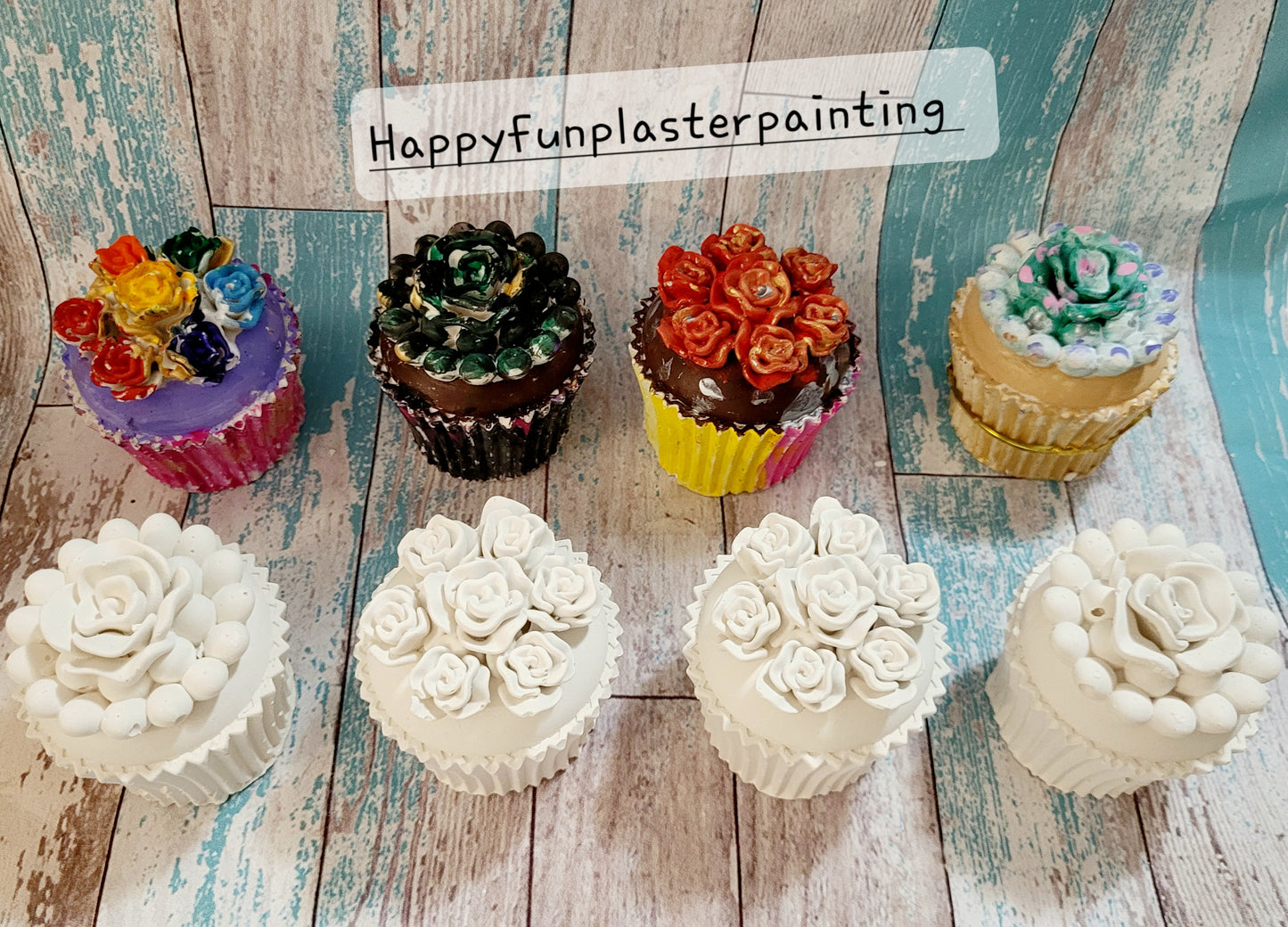 Only Plaster Painting cupcake Party favour birthday gifts