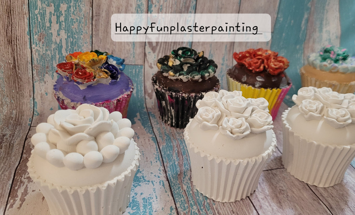 3D Cupcake food Plaster Painting Party favour