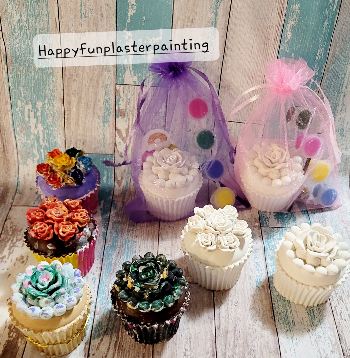 3D Cupcake food Plaster Painting Party favour