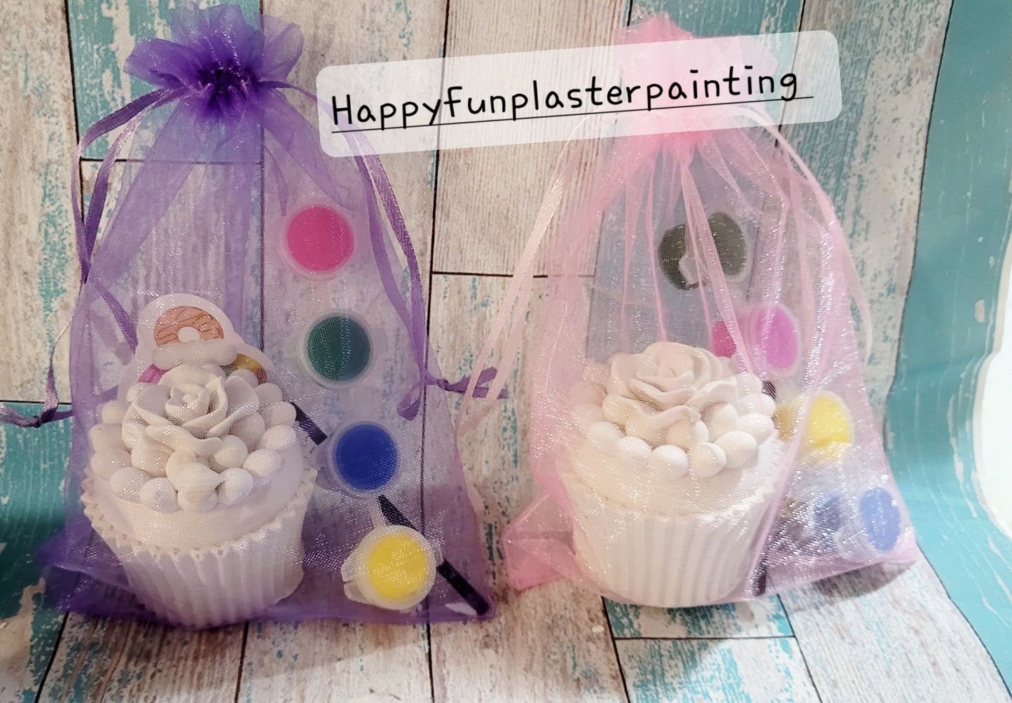 3D Cupcake food Plaster Painting Party favour