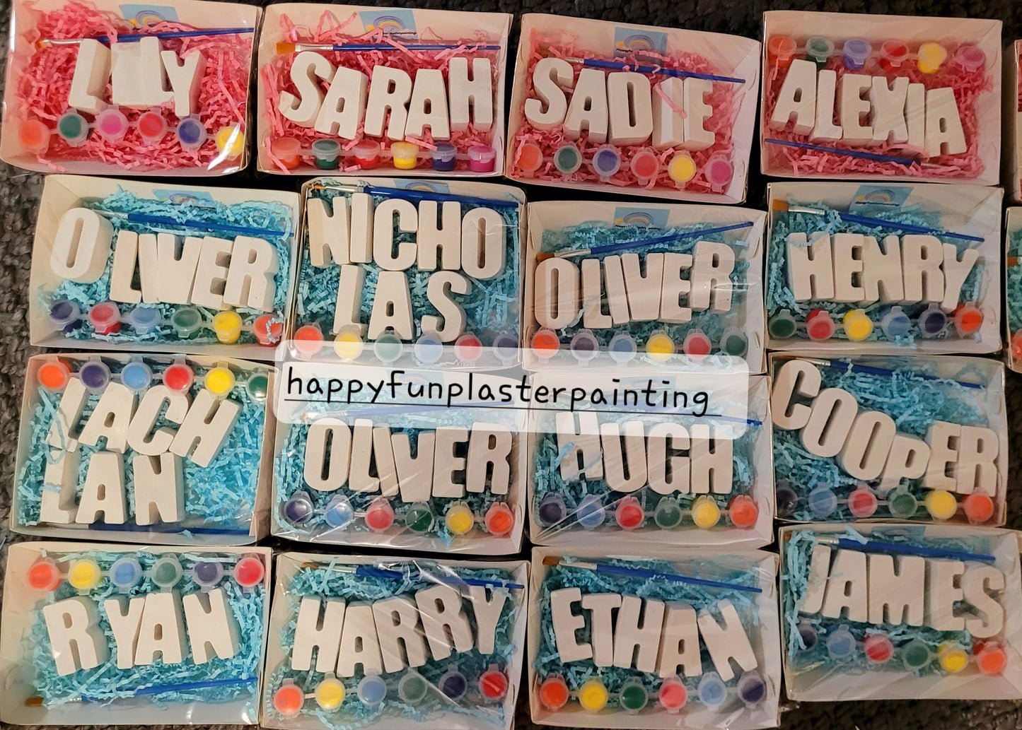 Paint your own letter name plaster painting birthday gifts