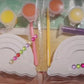 Rainbow girl Mix mix Plaster Painting Party favor birthday gifts